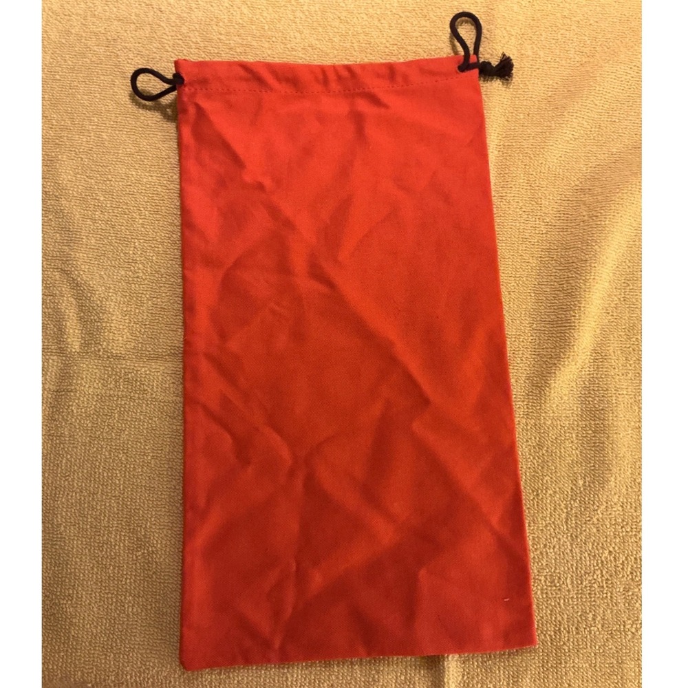 Hermes Dust Bag Unisex OS Orange Excellent Herringbone Canvas Drawstring Pouch - Picture 5 of 6